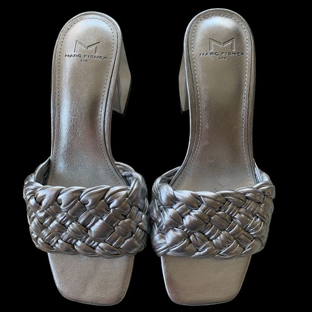 Marc Fisher Nahea Square Toe Block Heel Sandal Size 5